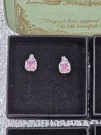 Bridesmaid Proposal Gift Box – Sterling Silver Necklace & Earring Set, Engraved Name on Lid
