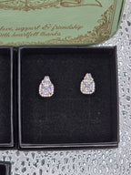 Bridesmaid Proposal Gift Box – Sterling Silver Necklace & Earring Set, Engraved Name on Lid