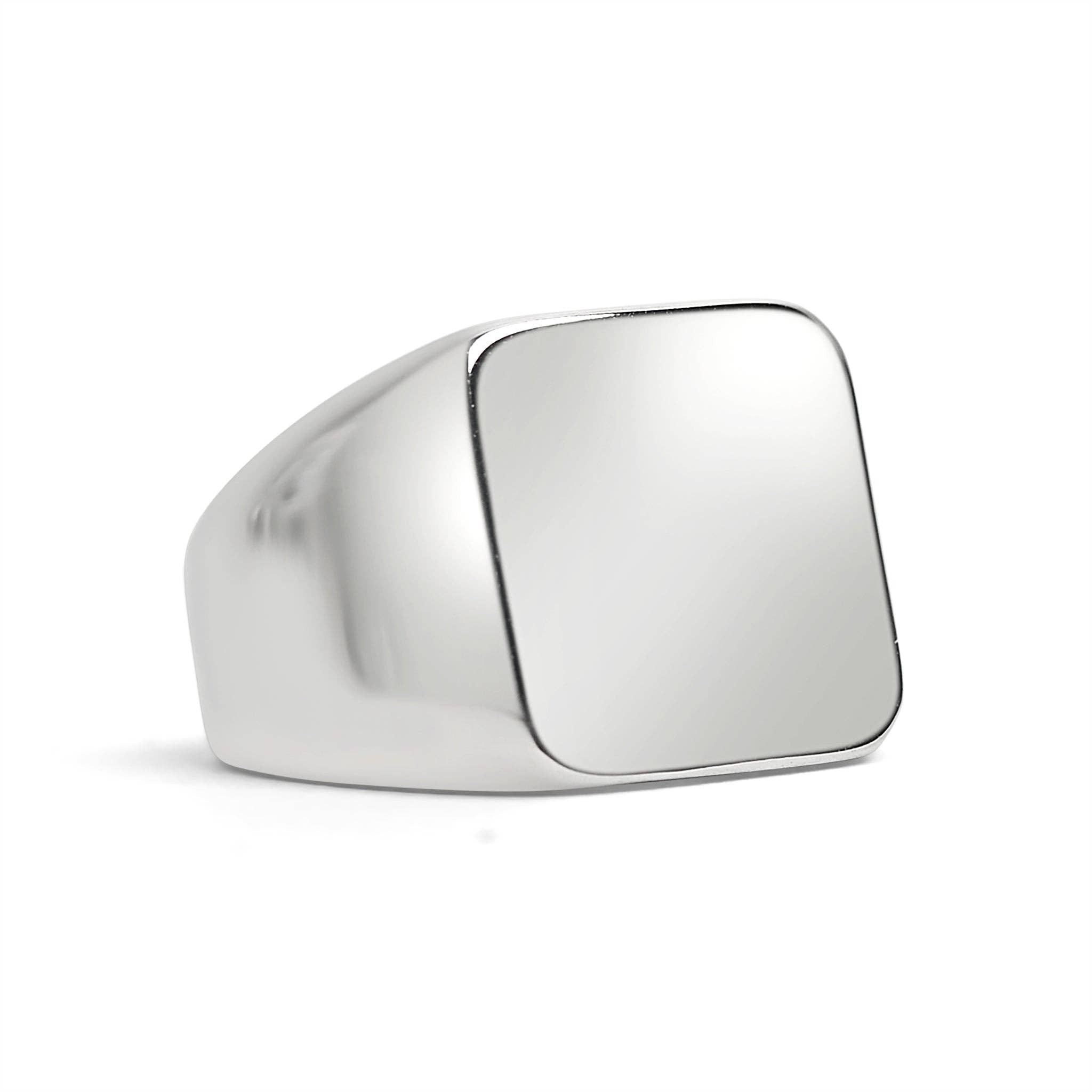 Custom Engraved Stainless Steel Signet Ring