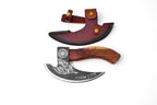 Pizza Cutter hand axe & Leather Sheath | Titan Nordic Raven
