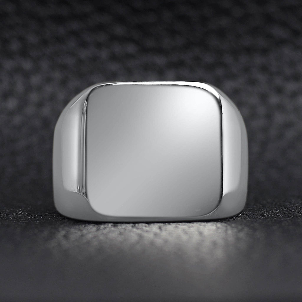 Custom Engraved Stainless Steel Signet Ring