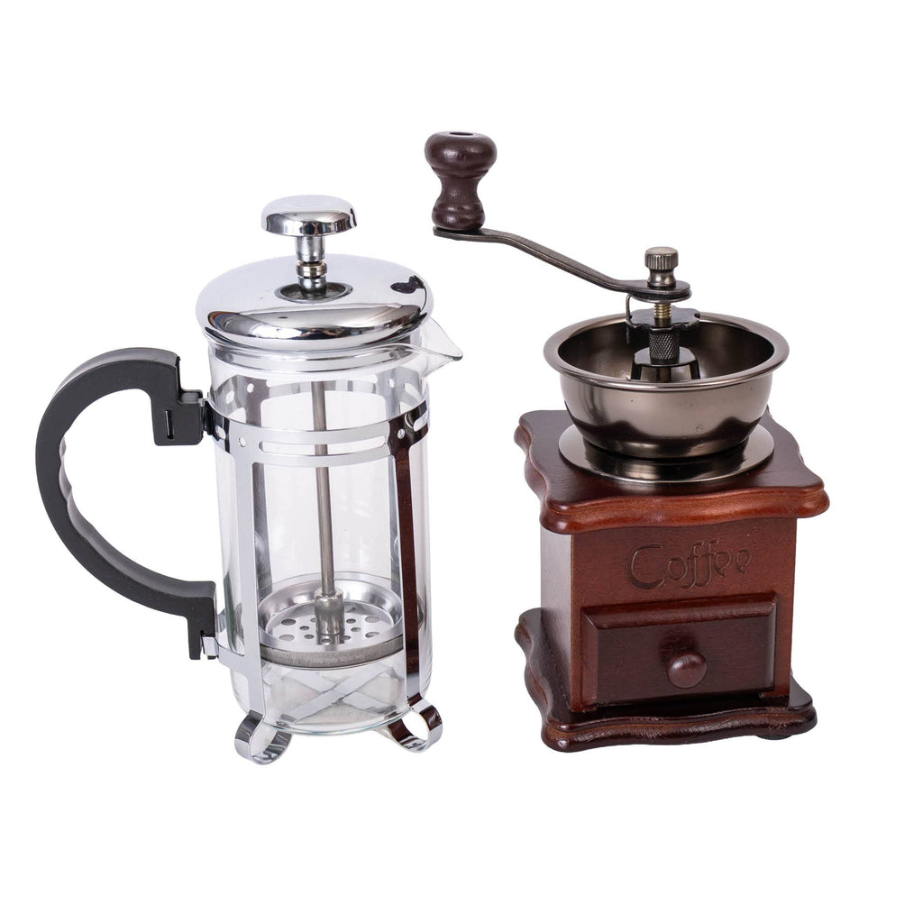 Personalized Coffee Press Gift Set | French Press & Coffee Grinder