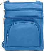 Genuine Leather Square Flat RFID Crossbody Bag (Predesigned- Just add your name)
