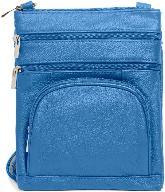 Genuine Leather Square Flat RFID Crossbody Bag (Predesigned- Just add your name)