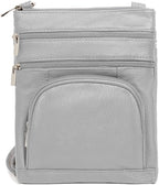 Genuine Leather Square Flat RFID Crossbody Bag (Predesigned- Just add your name)