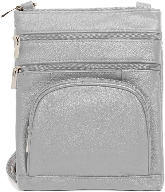 Genuine Leather Square Flat RFID Crossbody Bag (Predesigned- Just add your name)