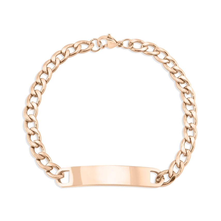 Personalized Stainless Steel Cuban Link ID Bracelet
