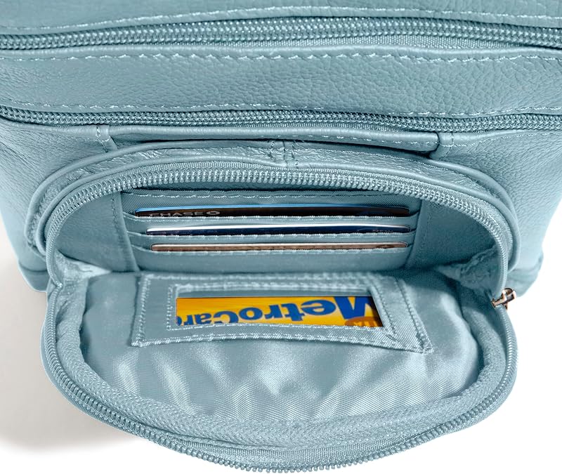 Genuine Leather Square Flat RFID Crossbody Bag (Predesigned- Just add your name)