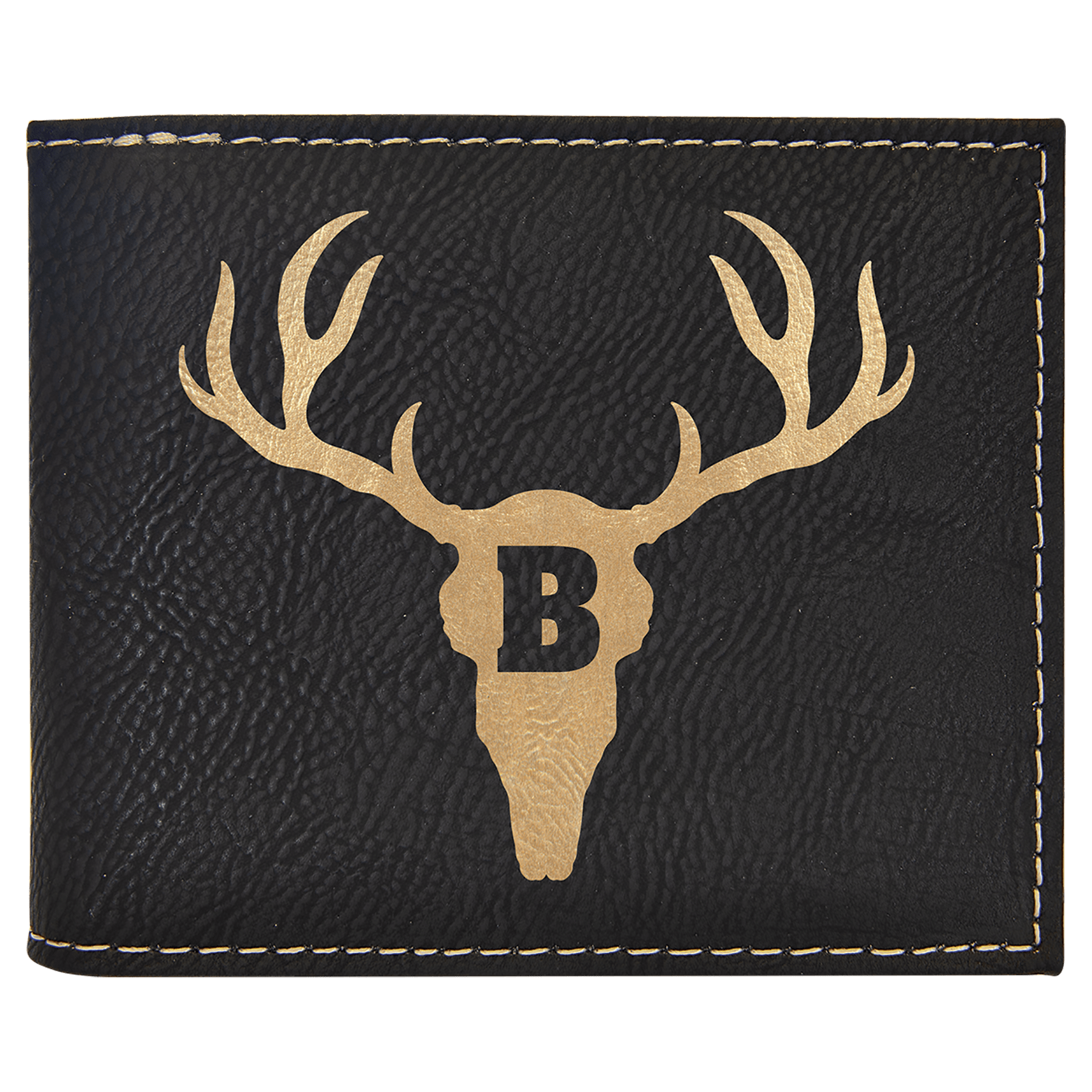 Personalized Leather Bifold / trifold Wallet w/ ID insert RFID