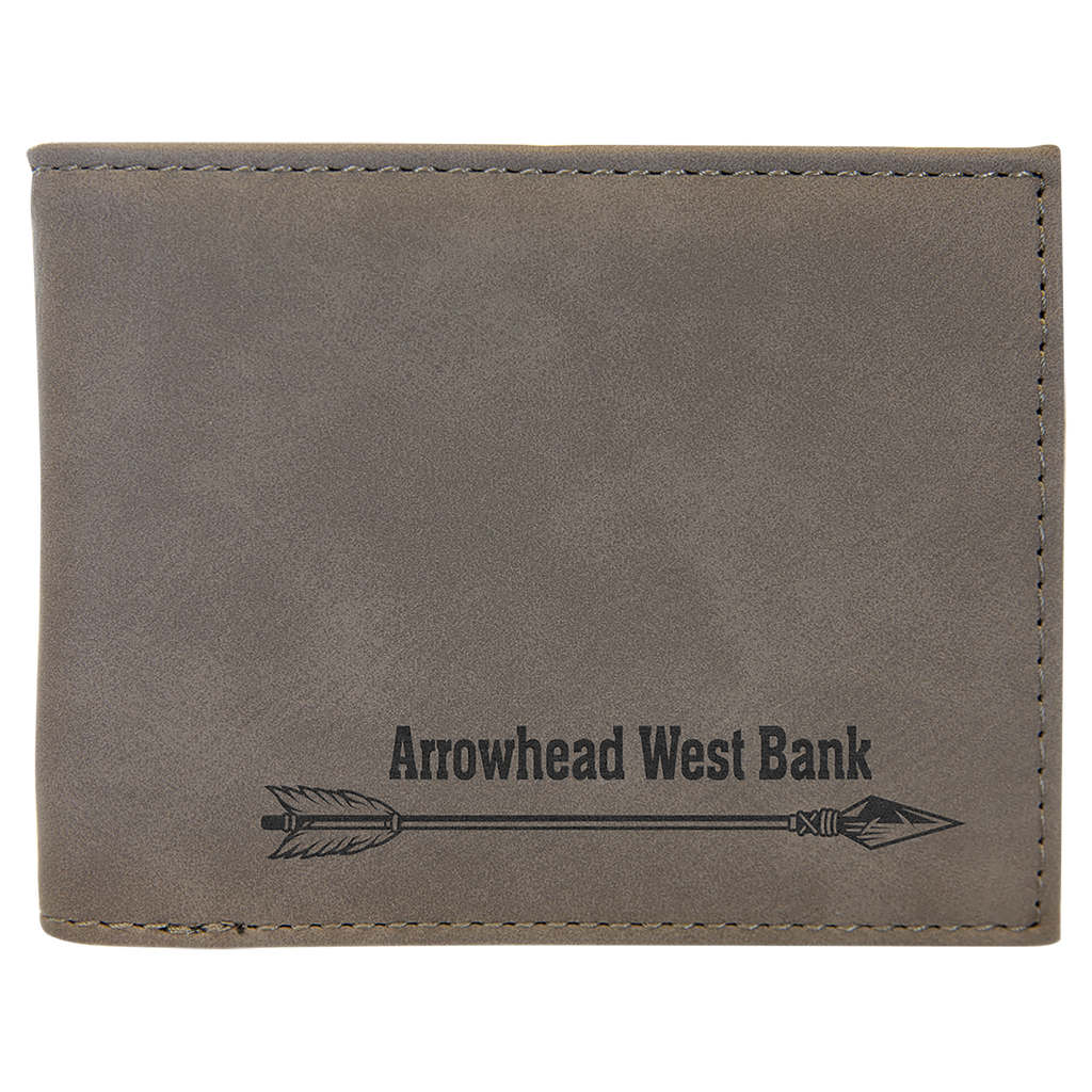 Personalized Leather Bifold / trifold Wallet w/ ID insert RFID