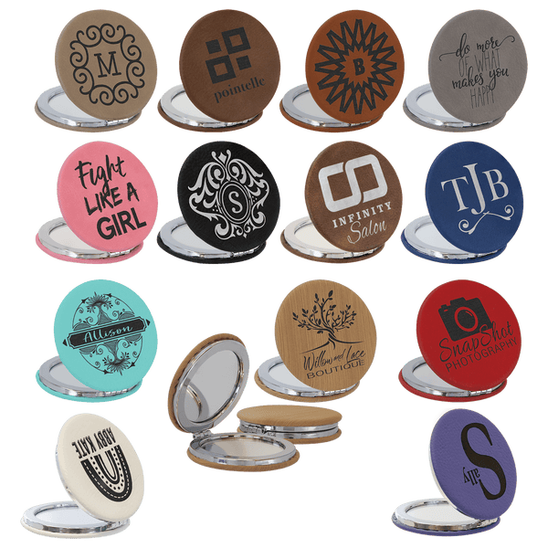 Personalized Compact Mirror – Dual-View Pocket Mirror