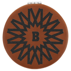 Personalized Compact Mirror – Custom Engraved Leatherette Pocket Mirror with Monogram, Name, or Logo