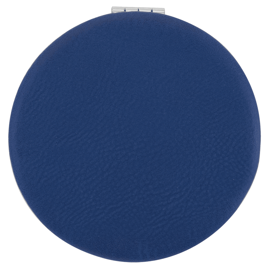 Personalized Compact Mirror – Custom Engraved Leatherette Pocket Mirror with Monogram, Name, or Logo