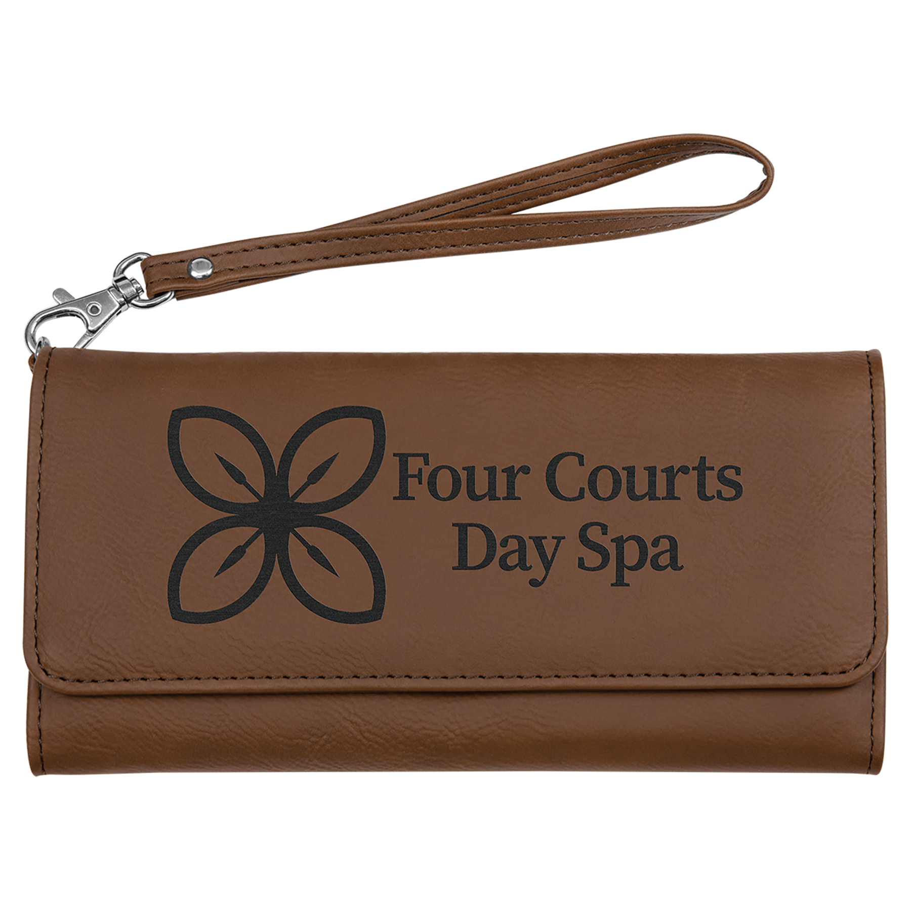 Leather Wristlet Wallet- Women's Clutch Wallet with Wrist Strap