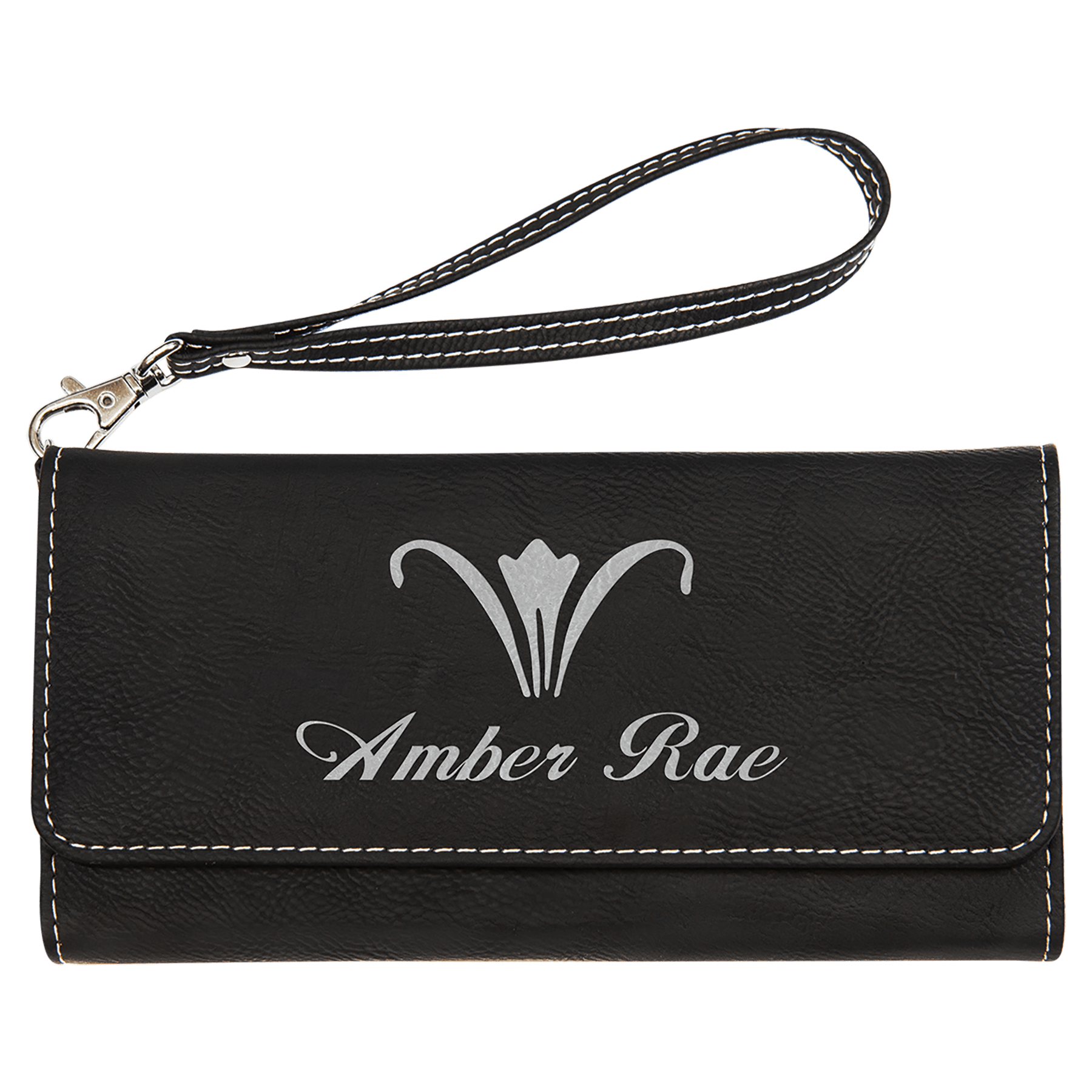 Leather Wristlet Wallet- Women's Clutch Wallet with Wrist Strap