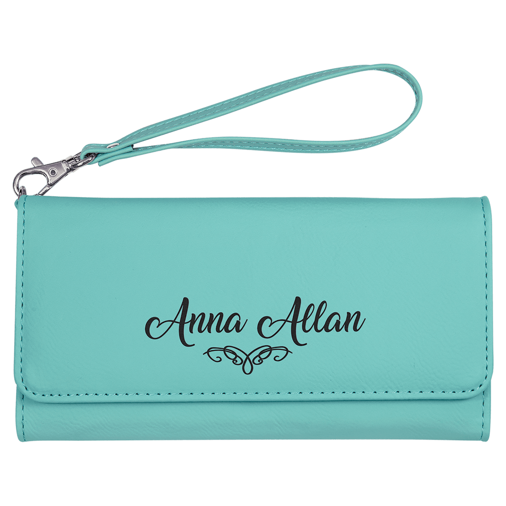 Leather Wristlet Wallet- Women's Clutch Wallet with Wrist Strap