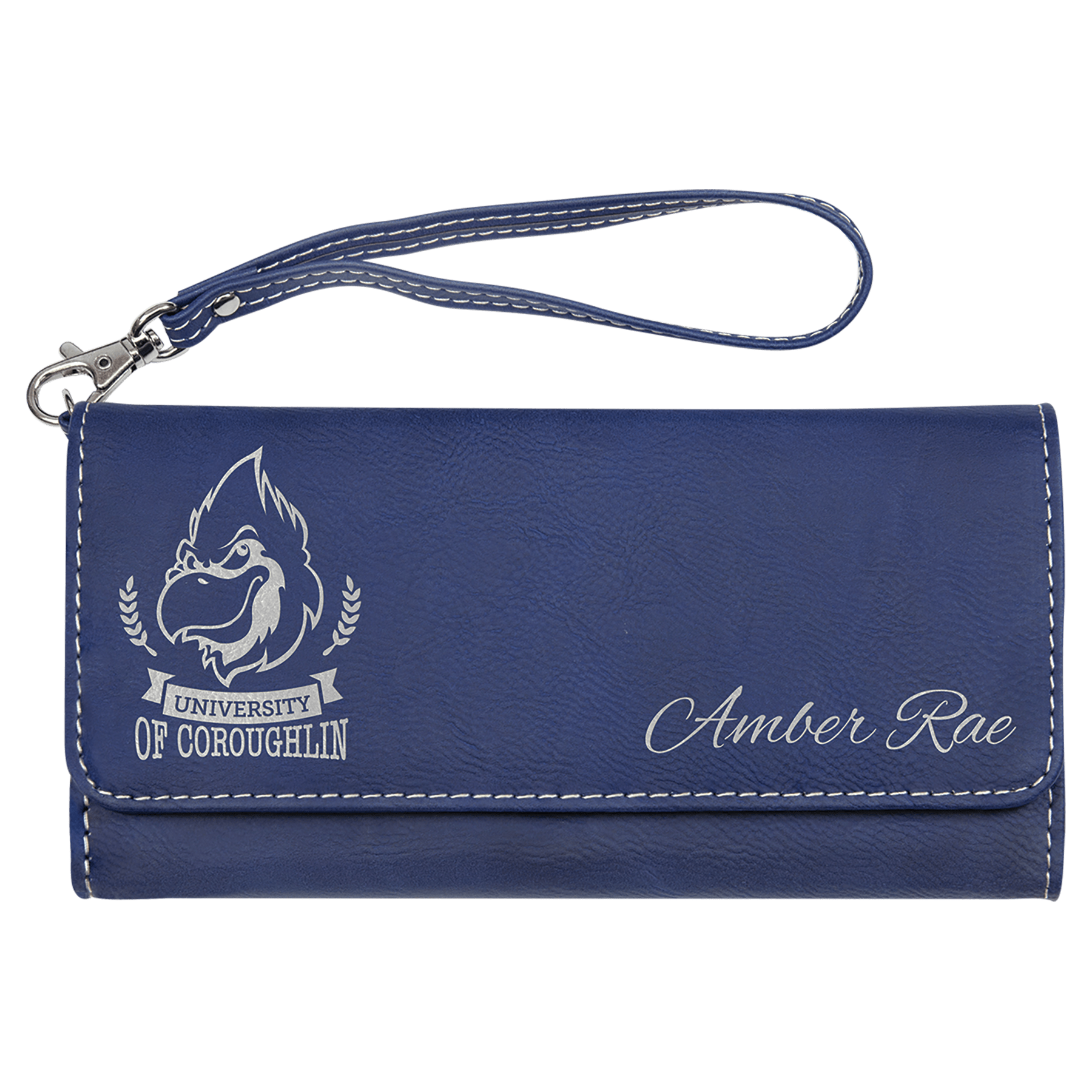 Leather Wristlet Wallet- Women's Clutch Wallet with Wrist Strap