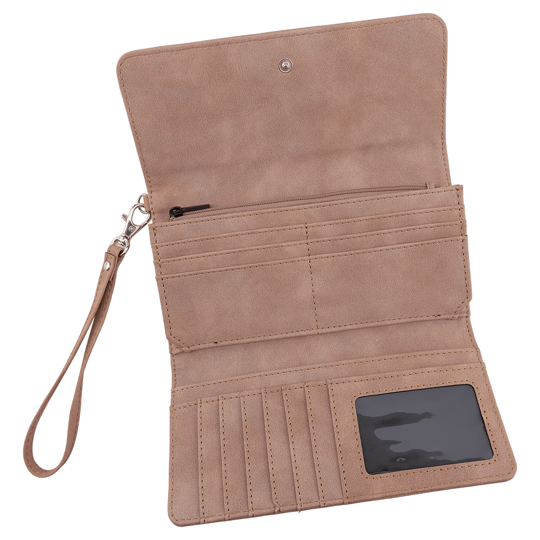 Leather Wristlet Wallet- Women's Clutch Wallet with Wrist Strap
