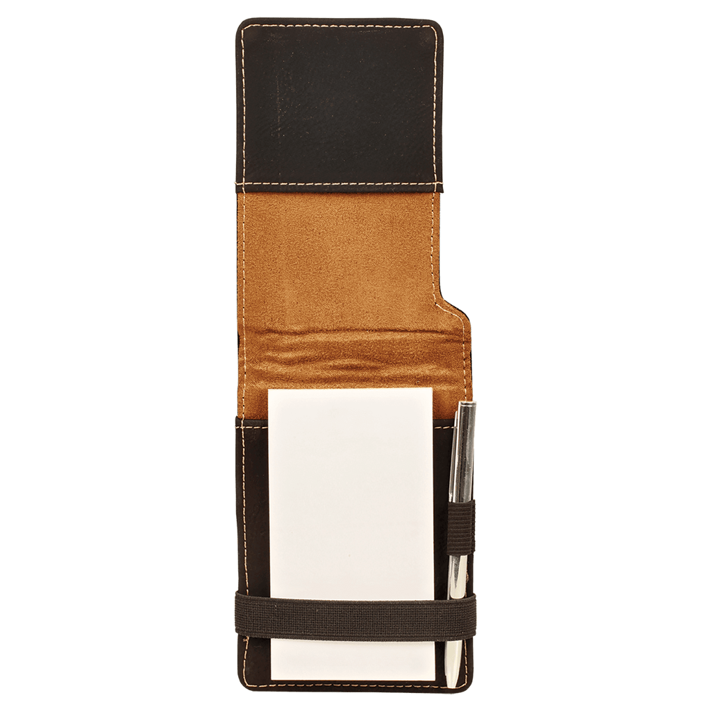 Custom Leather Pocket Notepad With Pen (reloadable)