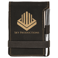 Custom Leather Pocket Notepad With Pen (reloadable)