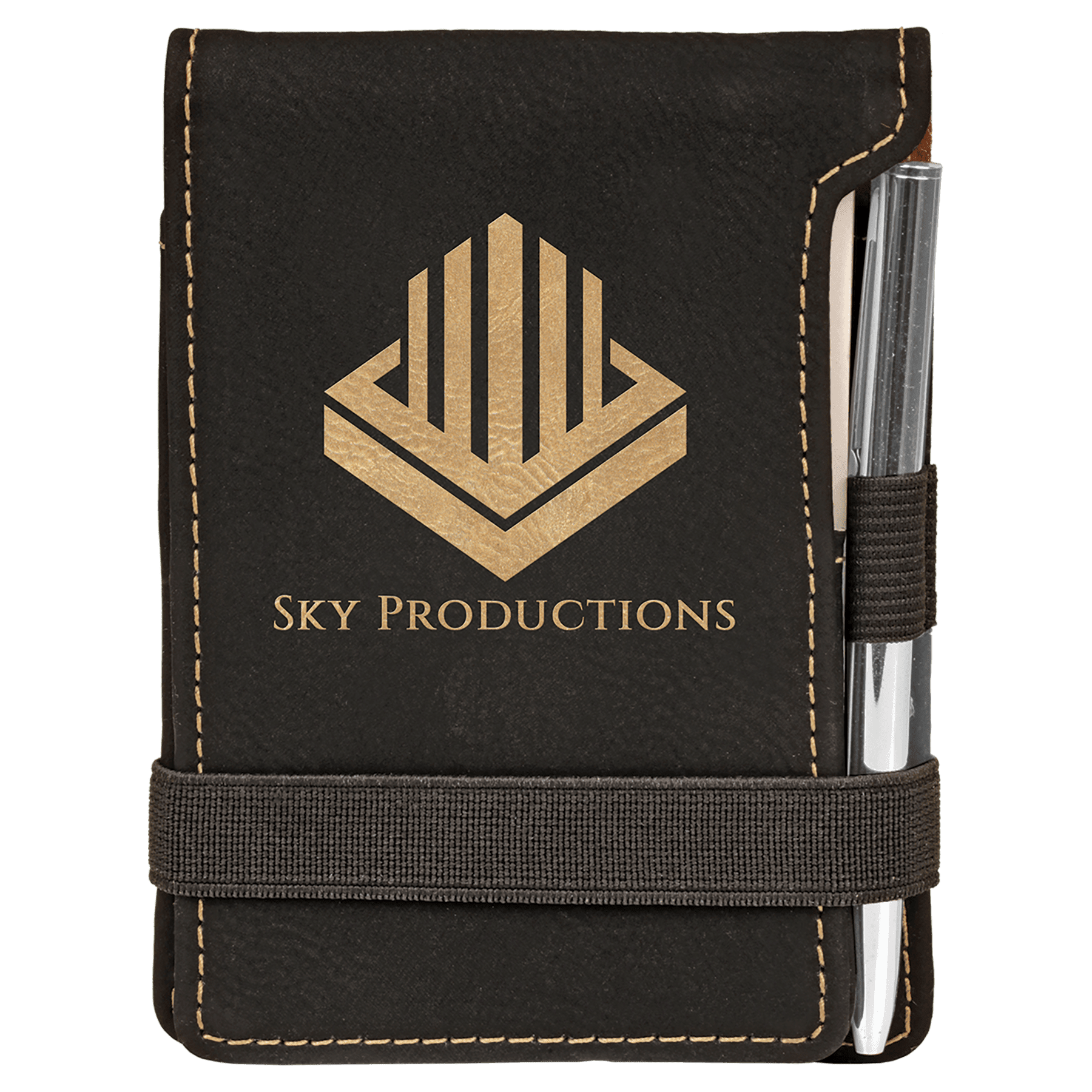 Custom Leather Pocket Notepad With Pen (reloadable)