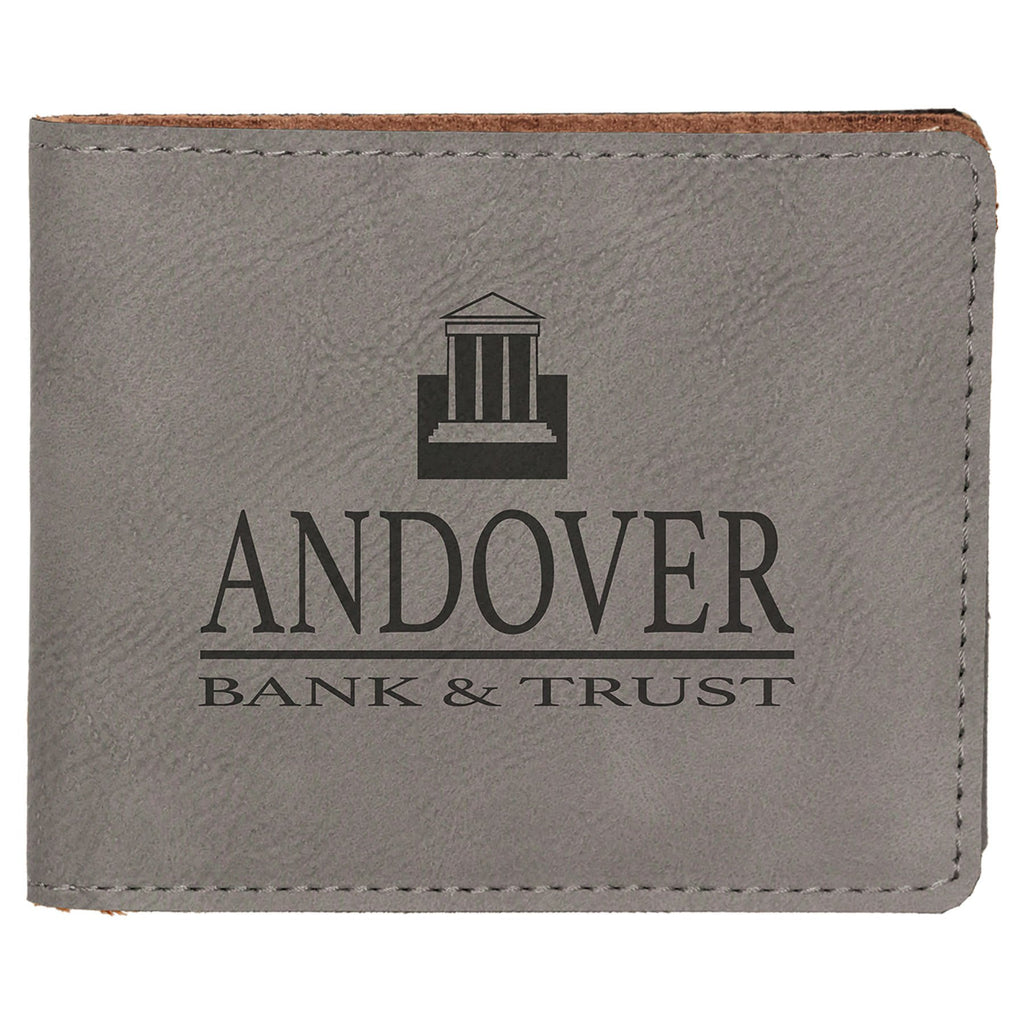 Personalized Leather Bifold / trifold Wallet w/ ID insert RFID