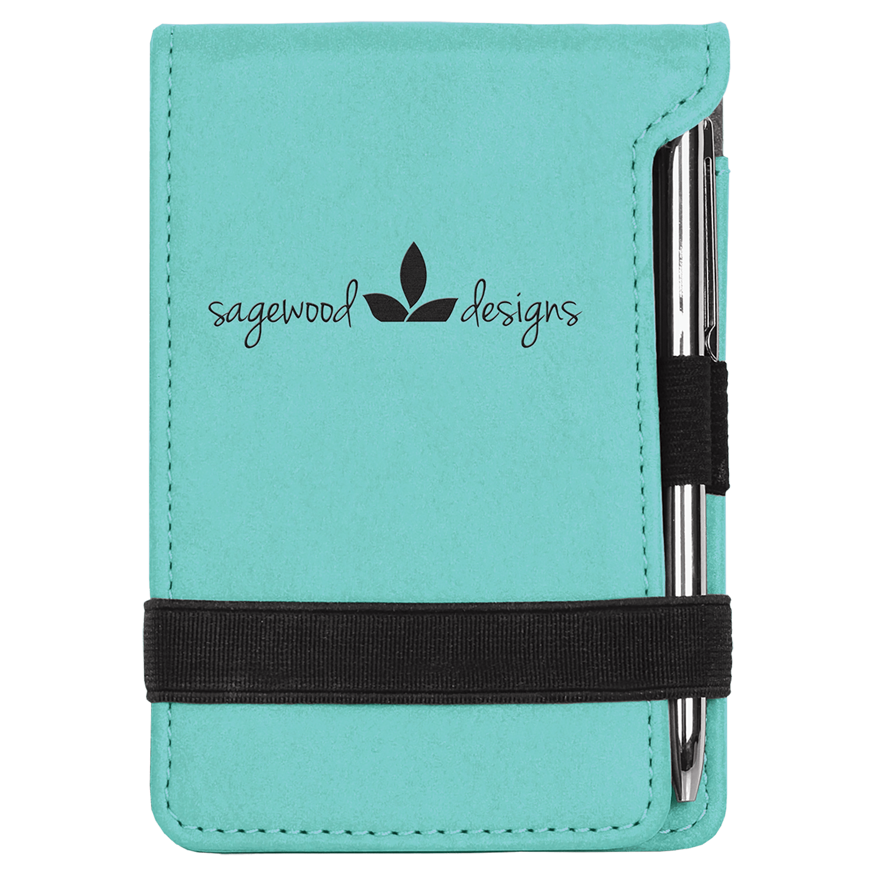 Custom Leather Pocket Notepad With Pen (reloadable)