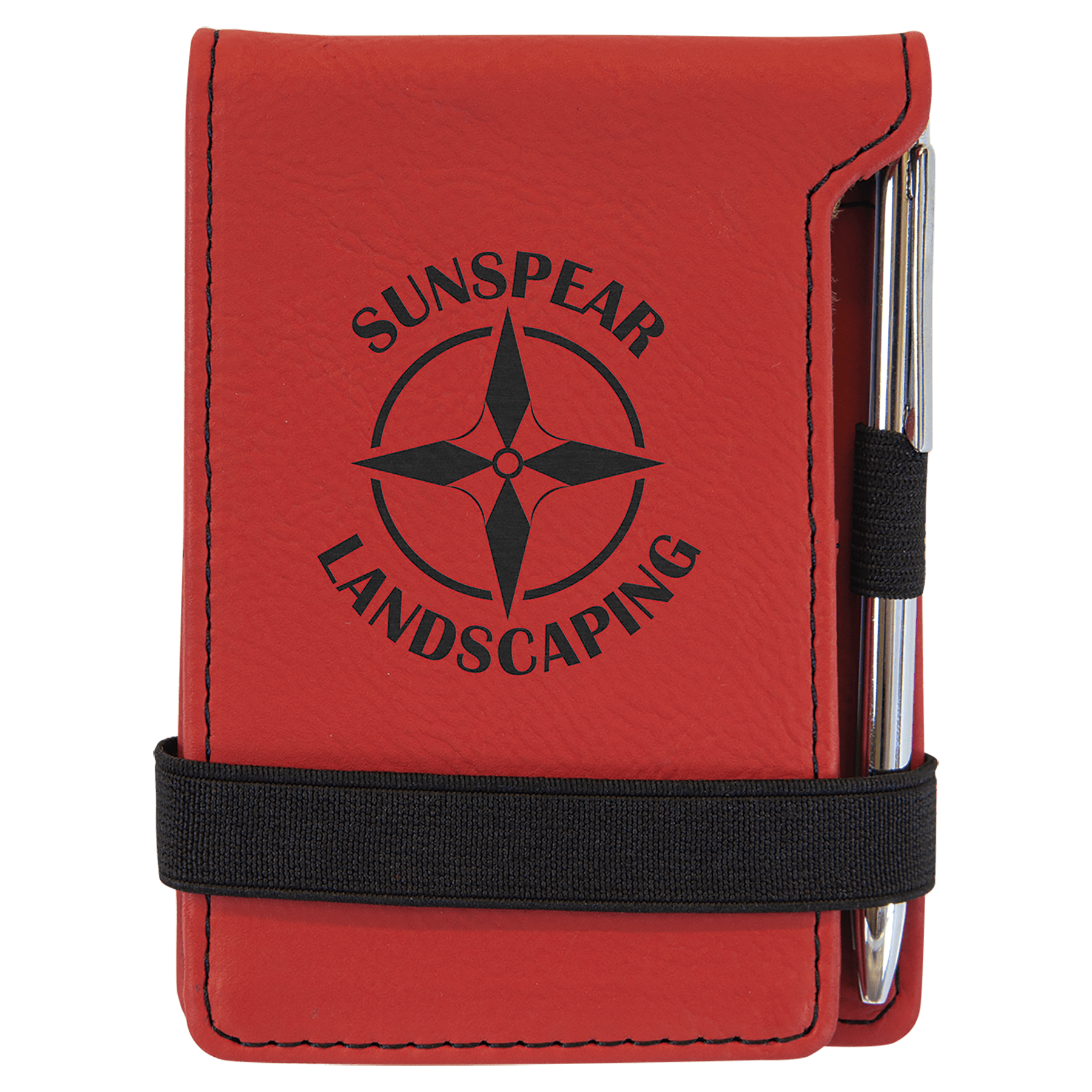Custom Leather Pocket Notepad With Pen (reloadable)