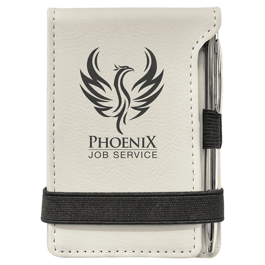 Custom Leather Pocket Notepad With Pen (reloadable)