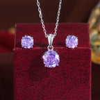 Bridesmaid Proposal Gift Box – Sterling Silver Necklace & Earring Set, Engraved Name on Lid
