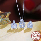 Bridesmaid Proposal Gift Box – Sterling Silver Necklace & Earring Set, Engraved Name on Lid