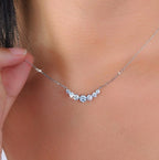 Moissanite solitaire necklace, D color VVS1, 925 sterling silver