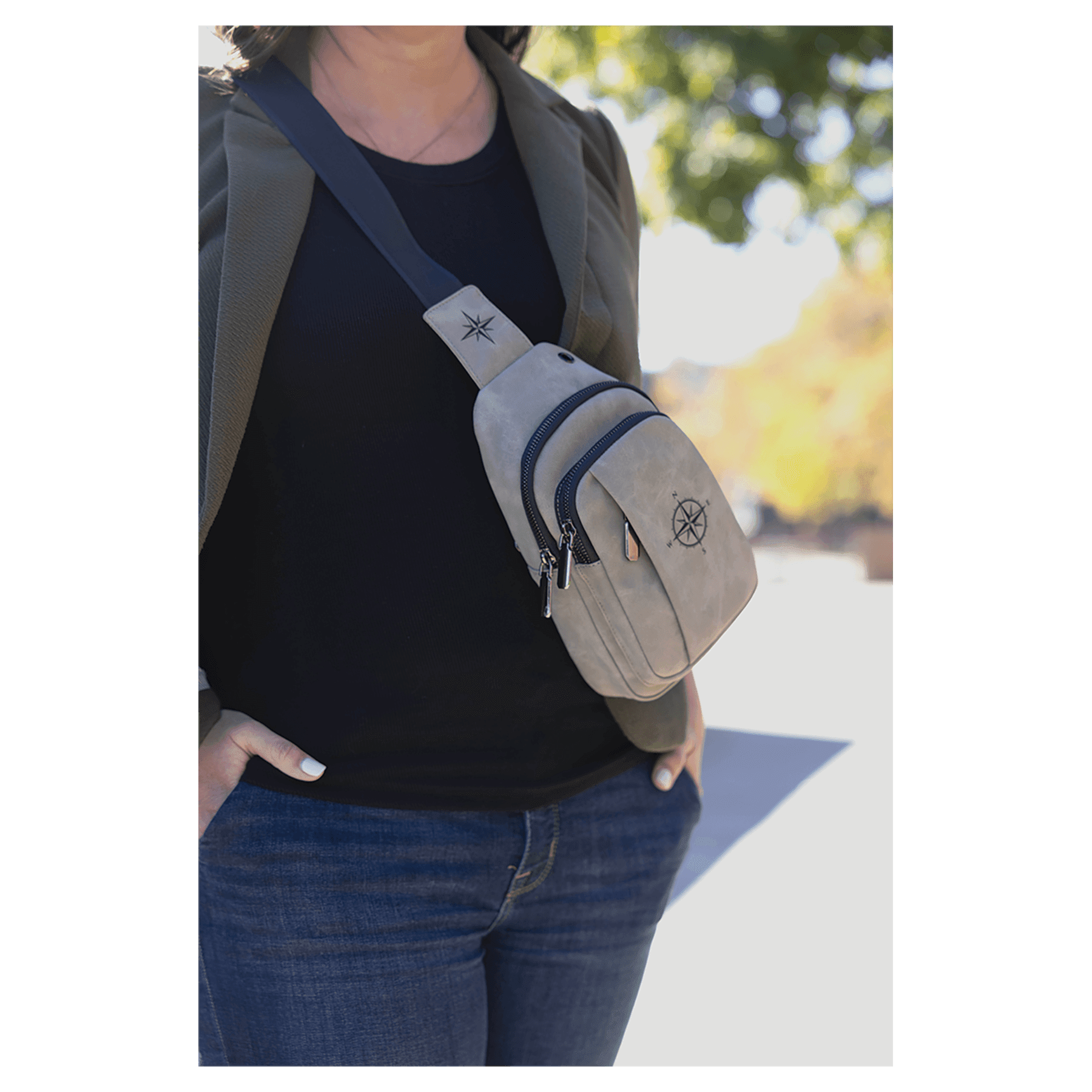 Personalized Explorer Crossbody Bag – Laserable Leatherette