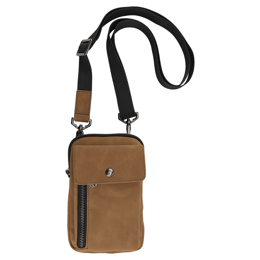 Vegan Leather Crossbody Bag RFID Protected