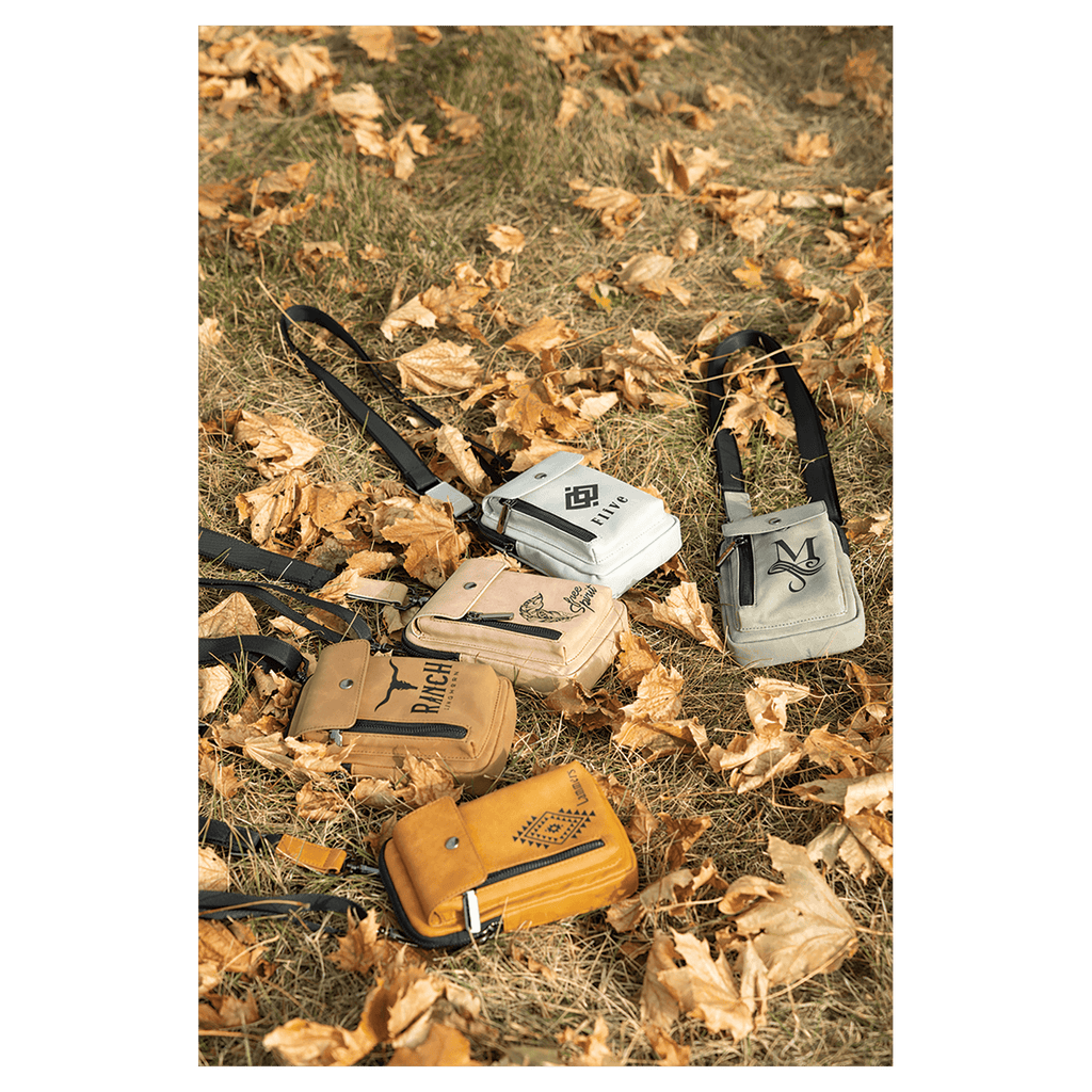 Vegan Leather Crossbody Bag RFID Protected
