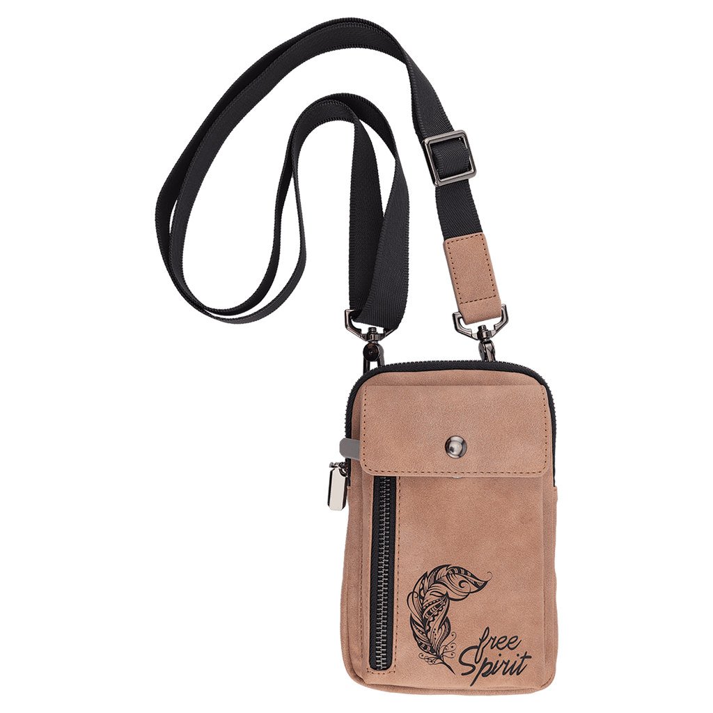 Vegan Leather Crossbody Bag RFID Protected