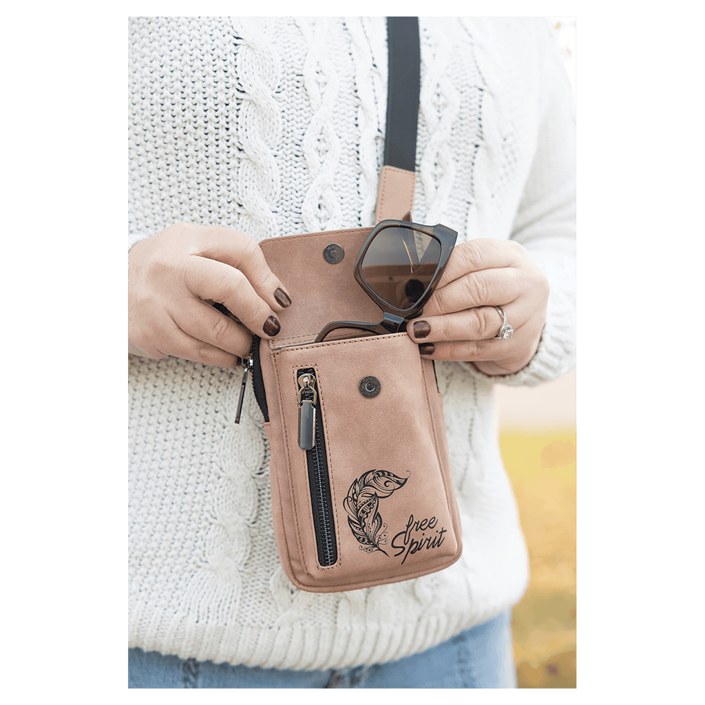 Vegan Leather Crossbody Bag RFID Protected