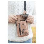 Vegan Leather Crossbody Bag RFID Protected (predesigned-add your name)