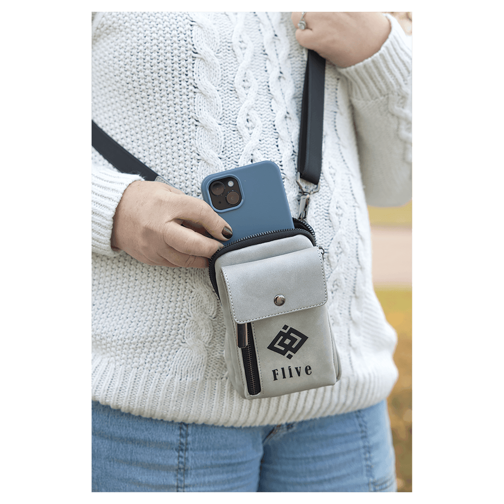 Vegan Leather Crossbody Bag RFID Protected