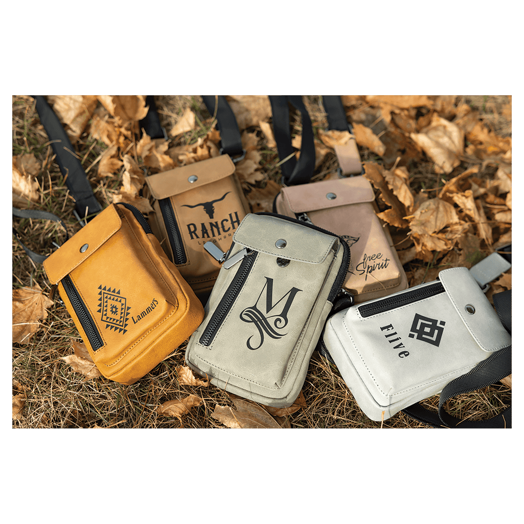 Vegan Leather Crossbody Bag RFID Protected
