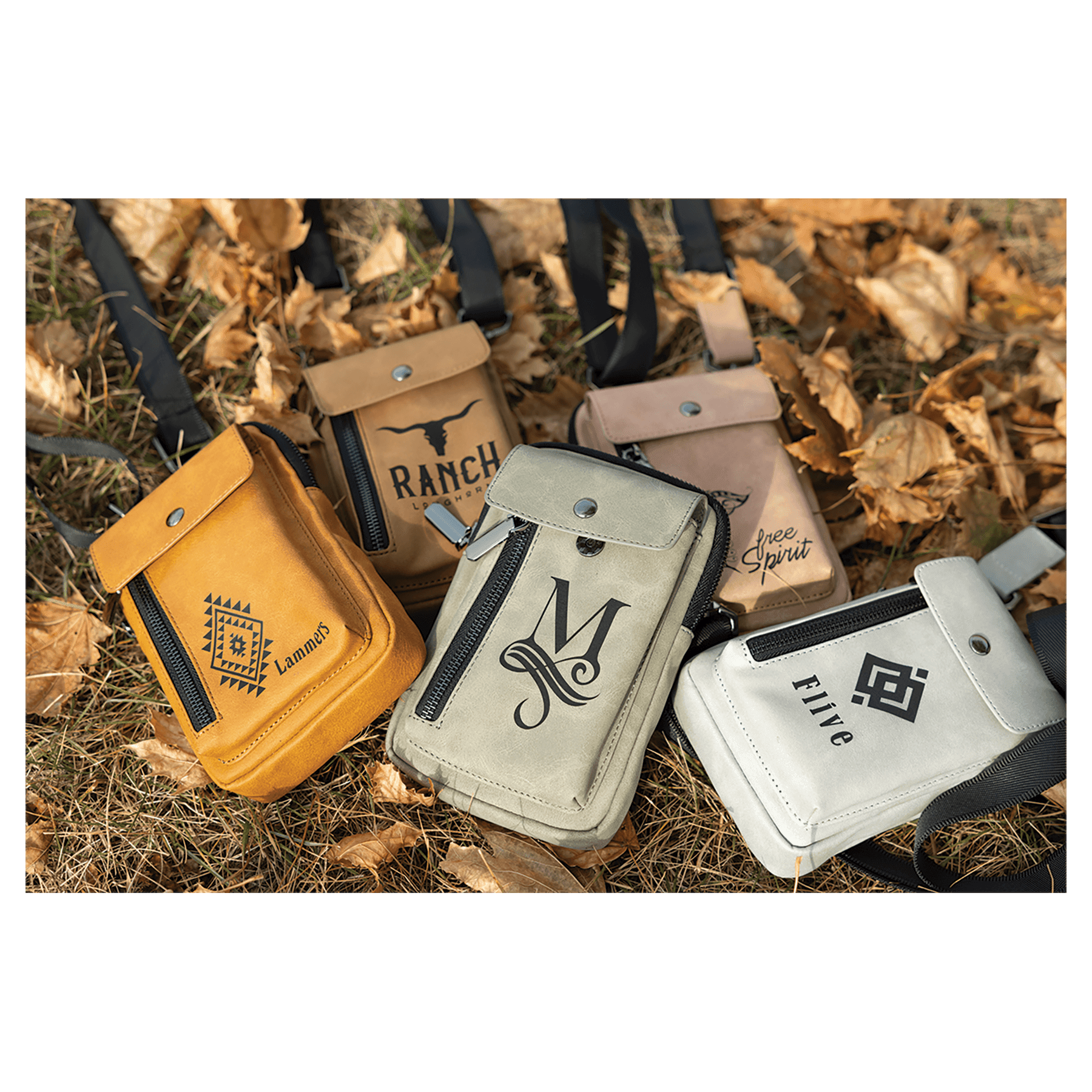 Vegan Leather Crossbody Bag RFID Protected