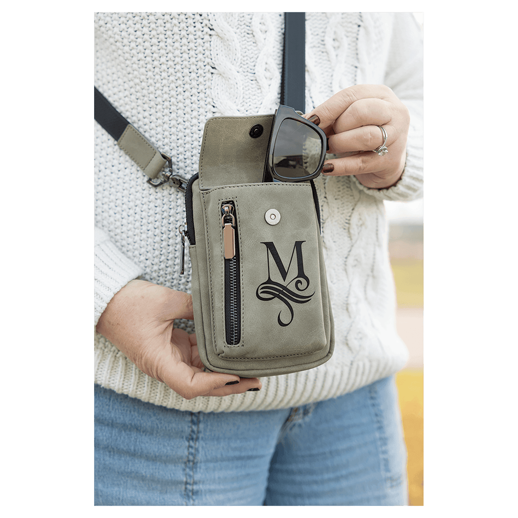 Vegan Leather Crossbody Bag RFID Protected