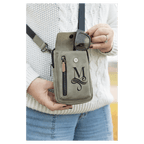 Vegan Leather Crossbody Bag RFID Protected (predesigned-add your name)