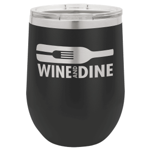 Customized 12 oz Stemless Wine Tumbler with Standard Lid