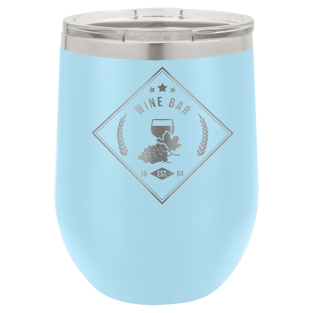 Customized 12 oz Stemless Wine Tumbler with Standard Lid