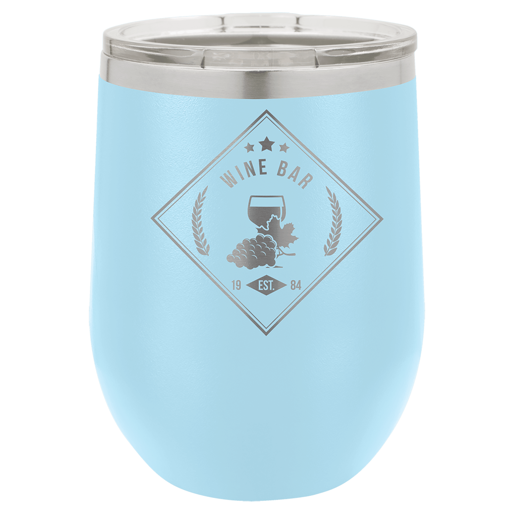 Customized 12 oz Stemless Wine Tumbler with Standard Lid
