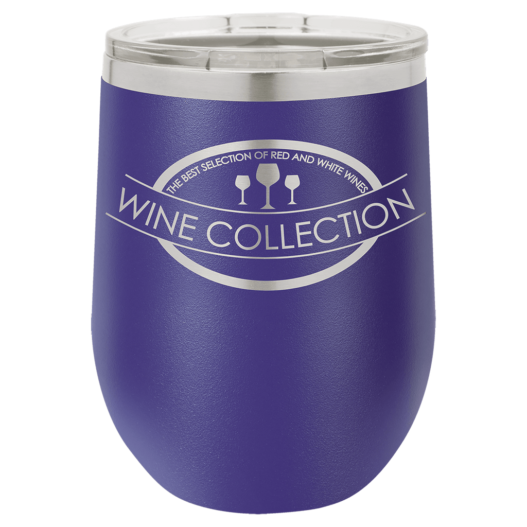 Customized 12 oz Stemless Wine Tumbler with Standard Lid