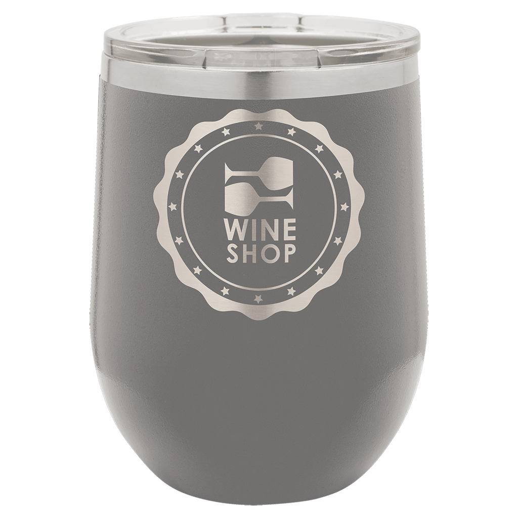 Customized 12 oz Stemless Wine Tumbler with Standard Lid