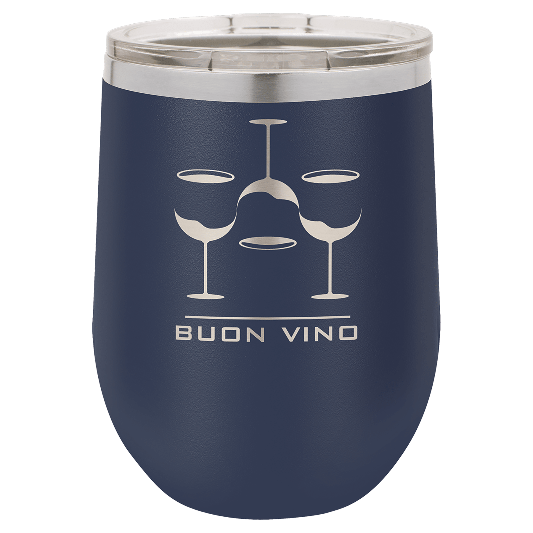 Customized 12 oz Stemless Wine Tumbler with Standard Lid