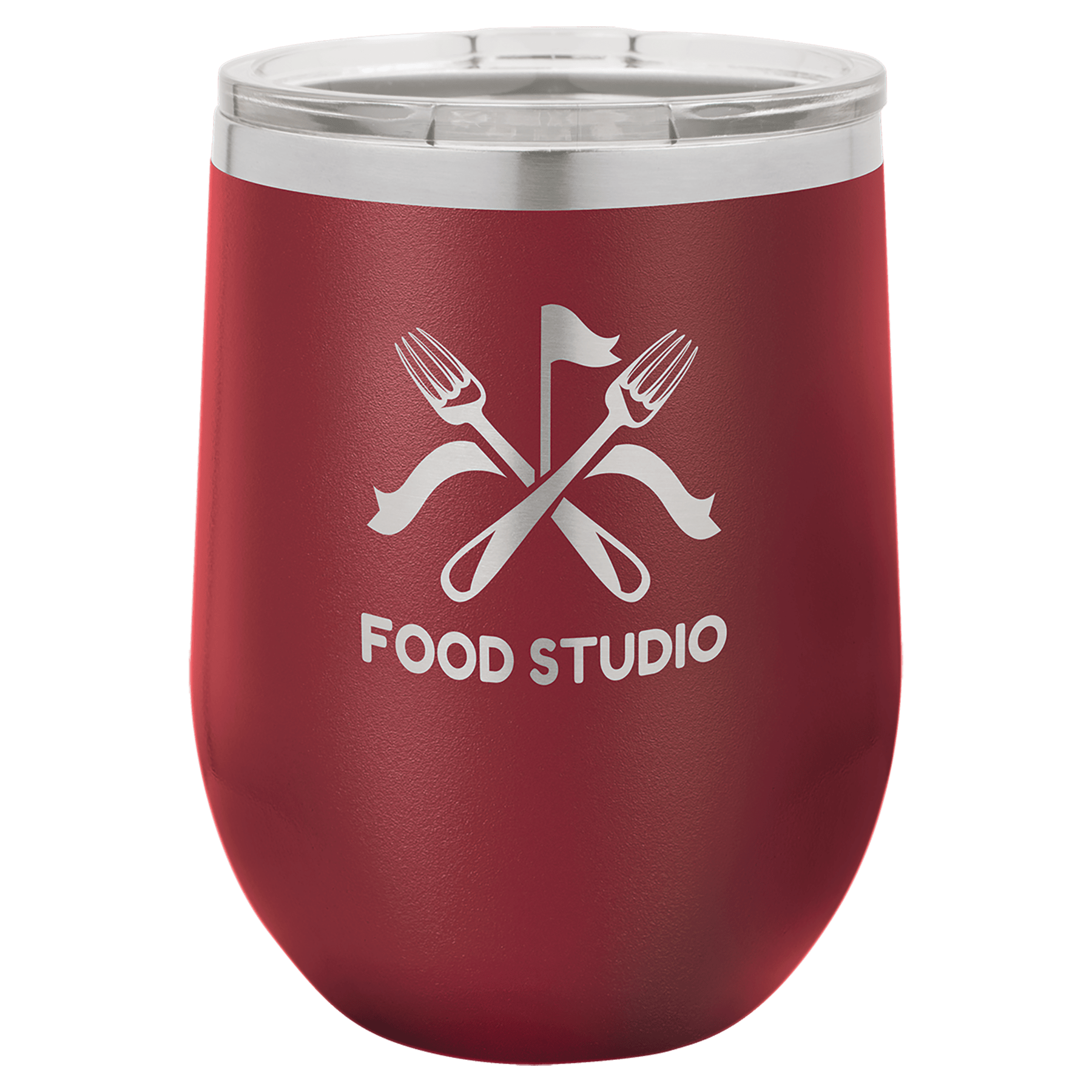 Customized 12 oz Stemless Wine Tumbler with Standard Lid